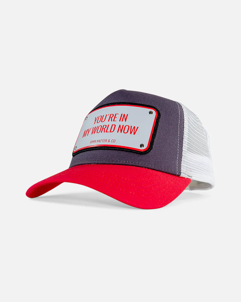 John hatter & CO (white "you're in my world now hat)