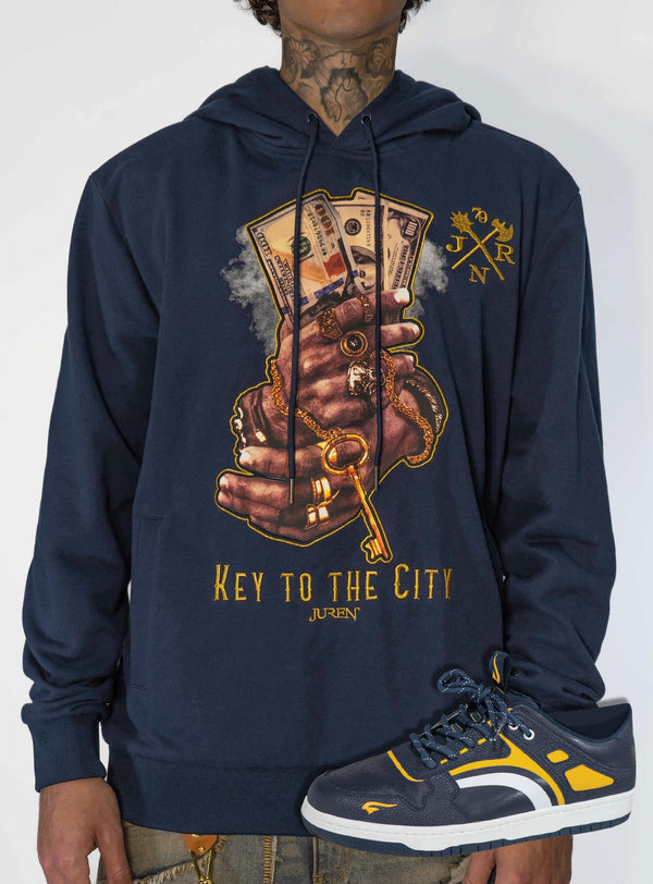 Juren (Navy "key to the street hoodie)