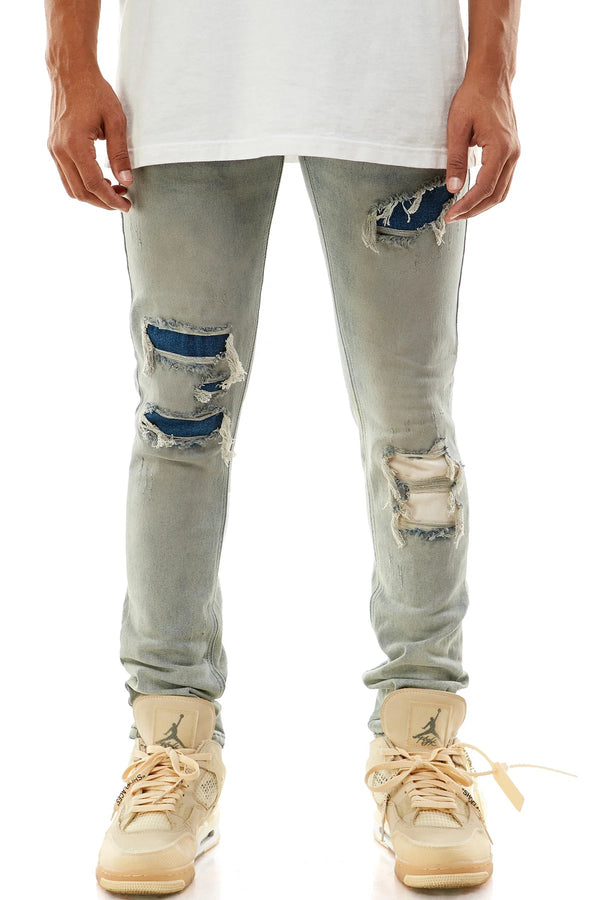 Kdnk (Steel Blue Simple Patch Jean)