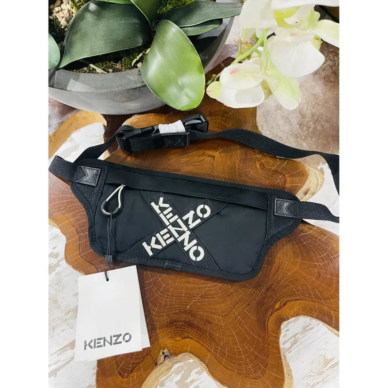 Kenzo (black crossbody logo belt bag)