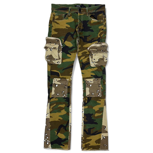 Kindred (Men’s green khaki Camo Cargo Stacked Jean)