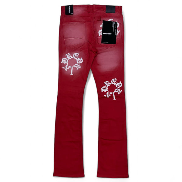 Kindred (Men’s Vintage red round lettering Stacked Jean)