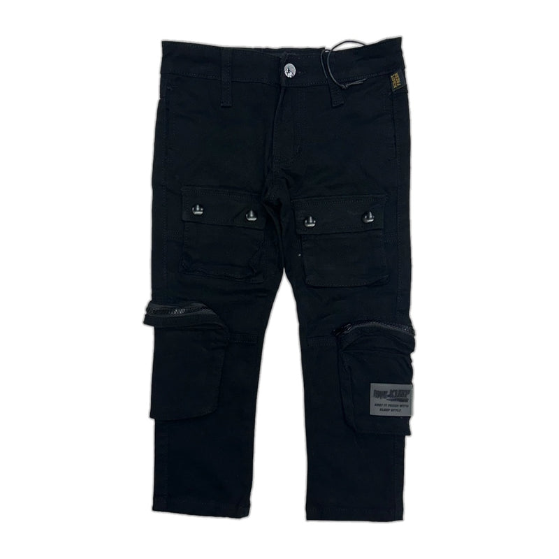 kleep (kids black cargo pant)