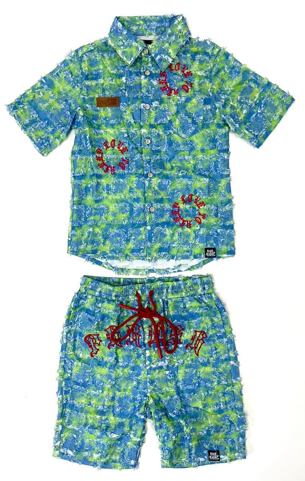 Kleep (Kids Citron Green Short Set)