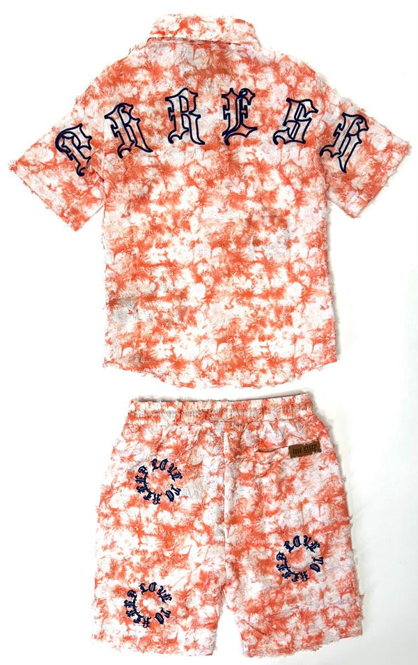 Kleep (Kids Ridley White Orange Short Set)