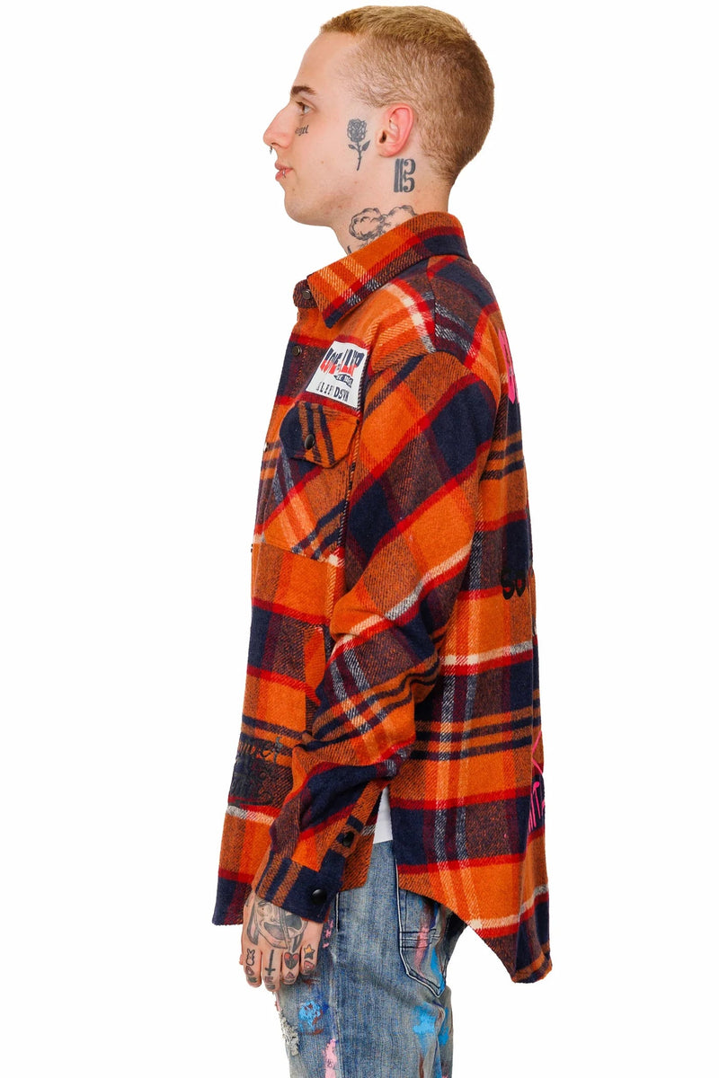 Kleep (Men’s Watchet premium heavy flannel oversized shirt)