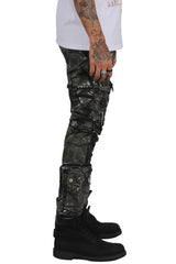 kleep (Men's black Miel twill cargo pocket pant)