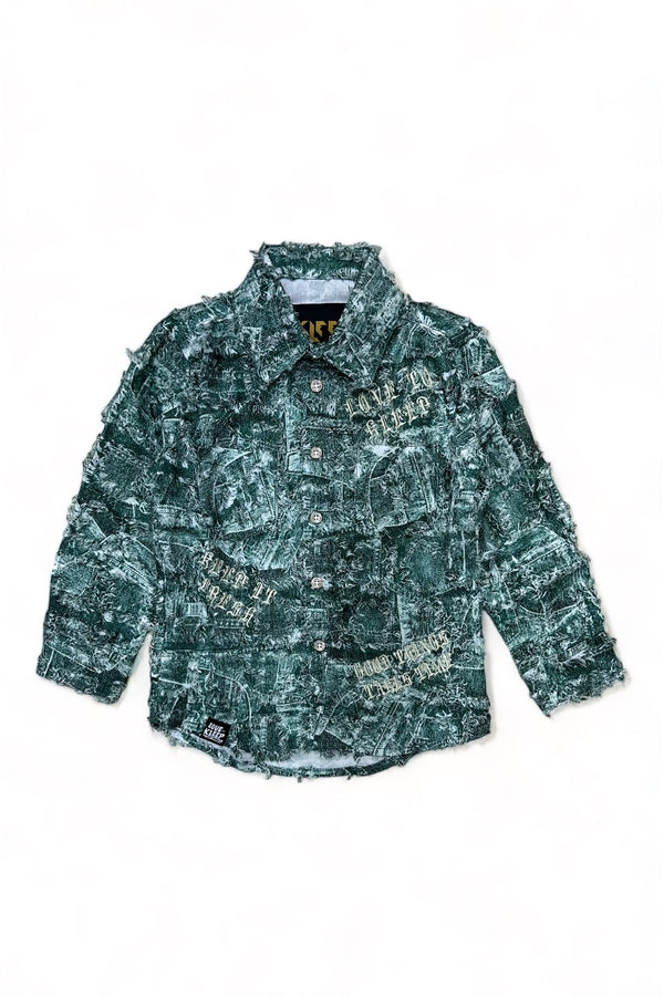 Kleep (Kids Fisher Green Button Down Shirt)