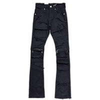 Kloud9 (Black cargo skinny stacked jean)