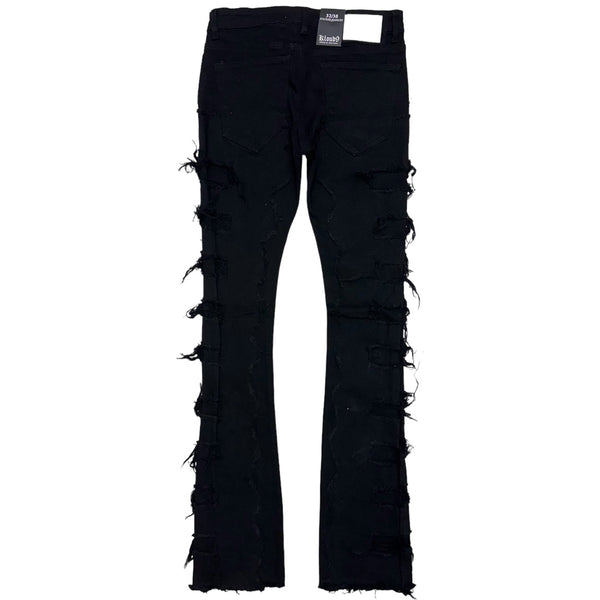 Kloud9 (Black flare skinny stacked jean)