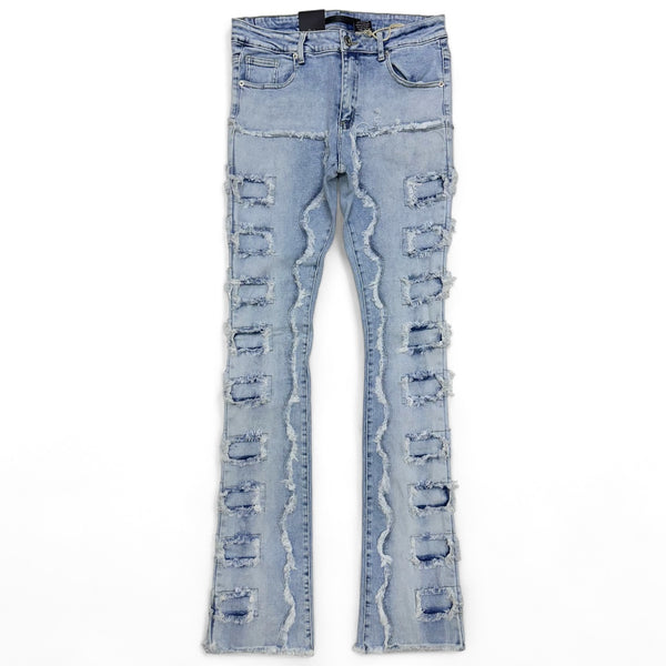 Kloud9 (Light blue flare skinny stacked jean)