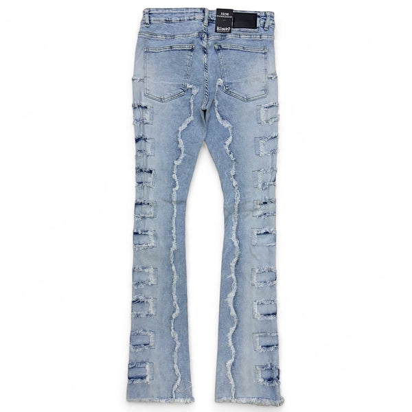 Kloud9 (Light blue flare skinny stacked jean)