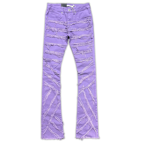 Kloud9 (purple flare skinny stacked jean)