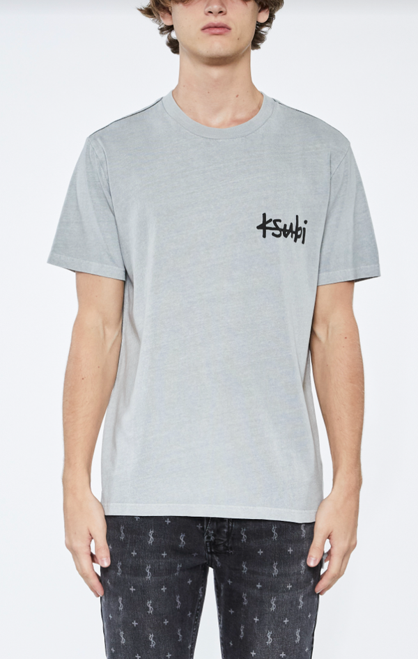 Ksubi (grey long up kash ss tang ash t-shirt)