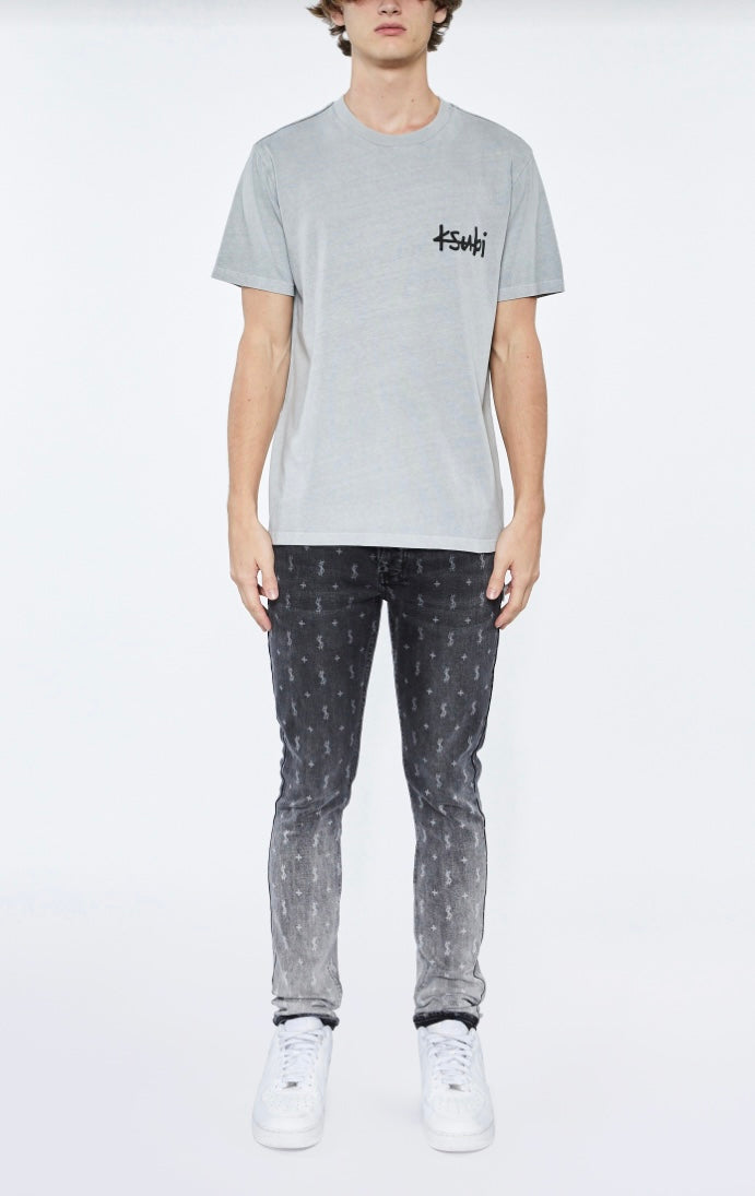 Ksubi (grey long up kash ss tang ash t-shirt)