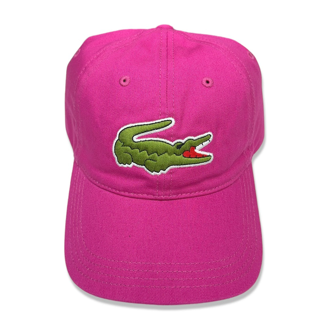 Lacoste (Men's fushia pink croc gabardine cap) RK4711 51 Z04