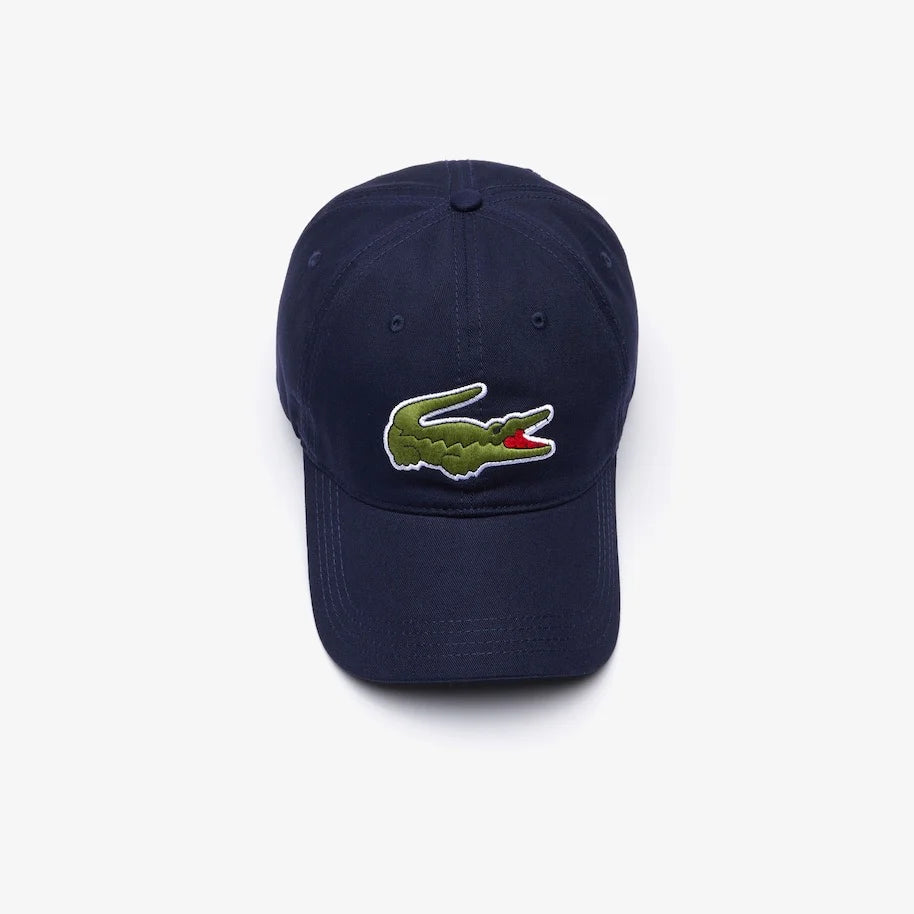 Lacoste men’s big croc gabardine cap (Navy blue - RK4711-51-166)