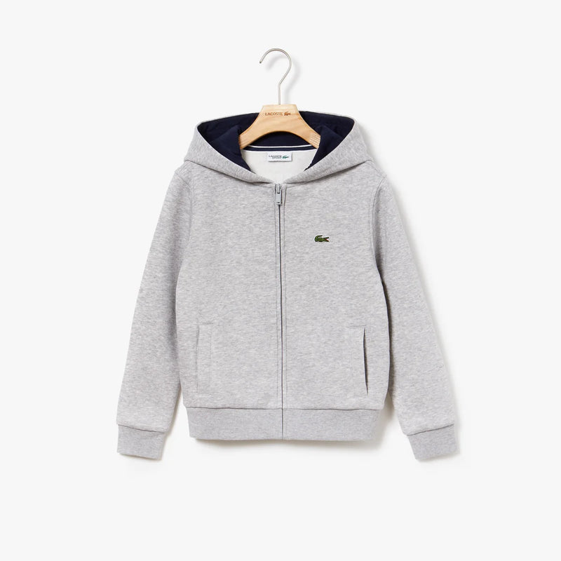 Lacoste (kids Grey sport fleece hoodie)