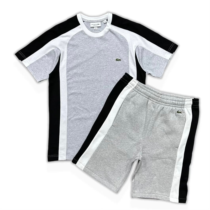 Lacoste (Grey colorblock short Set)