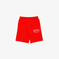 Lacoste Men's Cotton Brushed Fleece Short GH5539-51-S5H Red