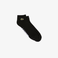 Lacoste Men's Branded Sport Low Cut Socks – Black