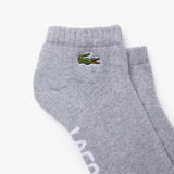 Lacoste Men's Branded Sport Low Cut Socks – Gray