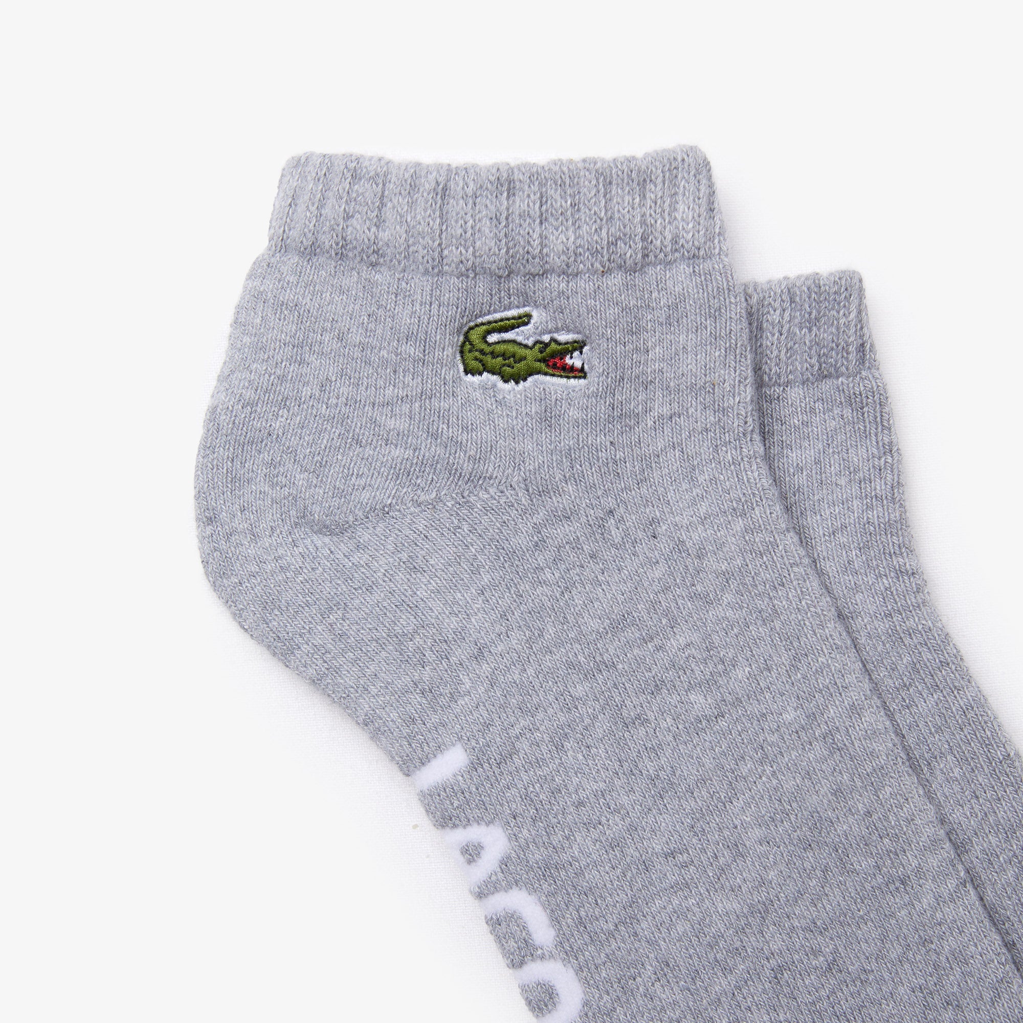 Lacoste Men's Branded Sport Low Cut Socks – Gray