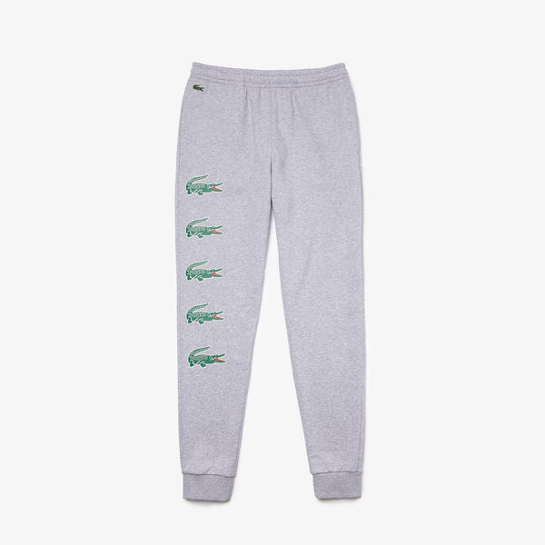 Lacoste (Men’s grey chine sport crocodile print fleece sweat pant)