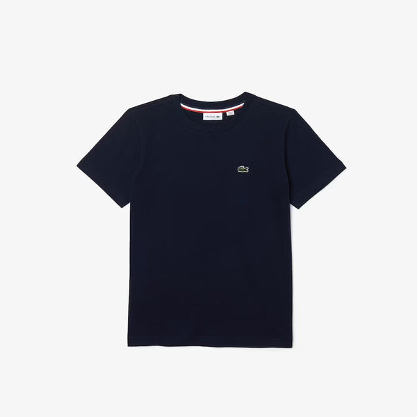 Lacoste (Kids Navy Crewneck Cotton Jersey T-Shirt)