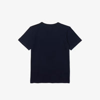 Lacoste (Kids Navy Crewneck Cotton Jersey T-Shirt)