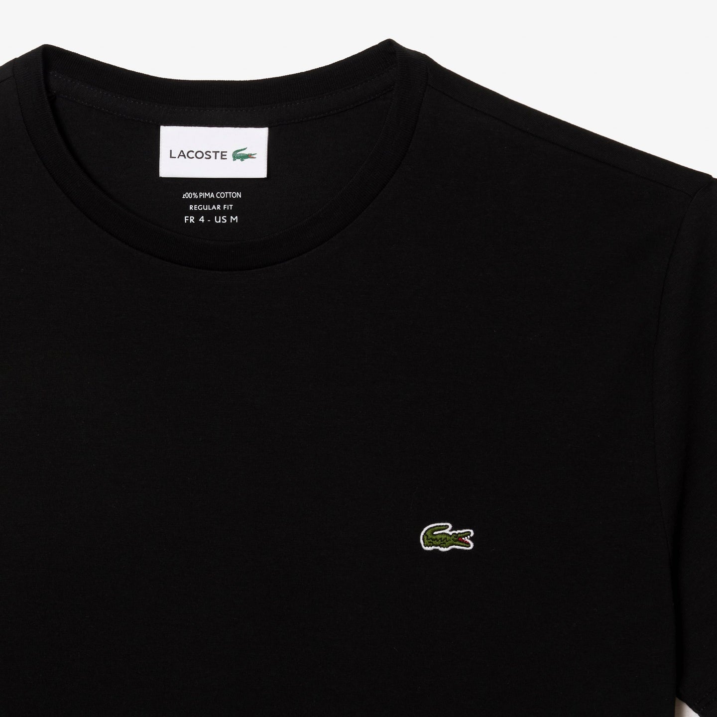 Lacoste Men’s Pima Cotton T-Shirt – Black 031 | Regular Fit