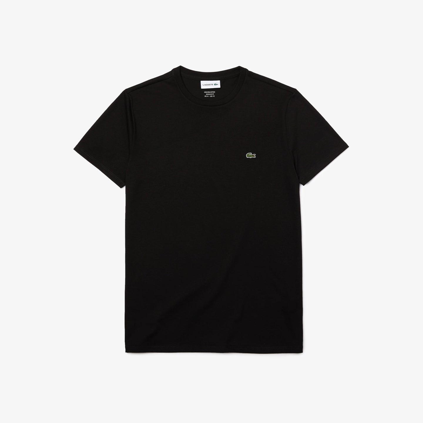 Lacoste Men’s Pima Cotton T-Shirt – Black 031 | Regular Fit