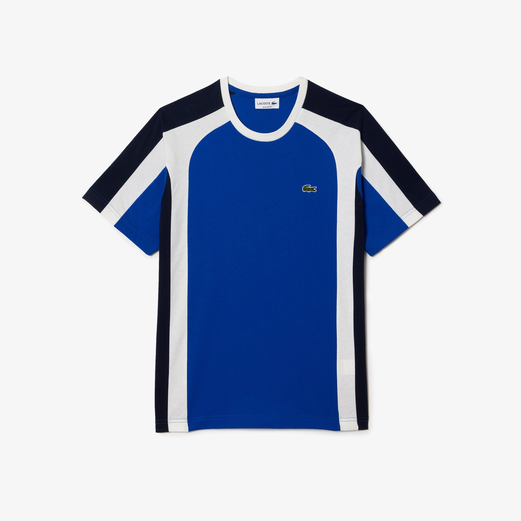 Lacoste (Men's blue ColorBlock Cotton Jersey T-Shirt) – VIP Lacoste (Men's blue ColorBlock Cotton Jersey T-Shirt) – VIP