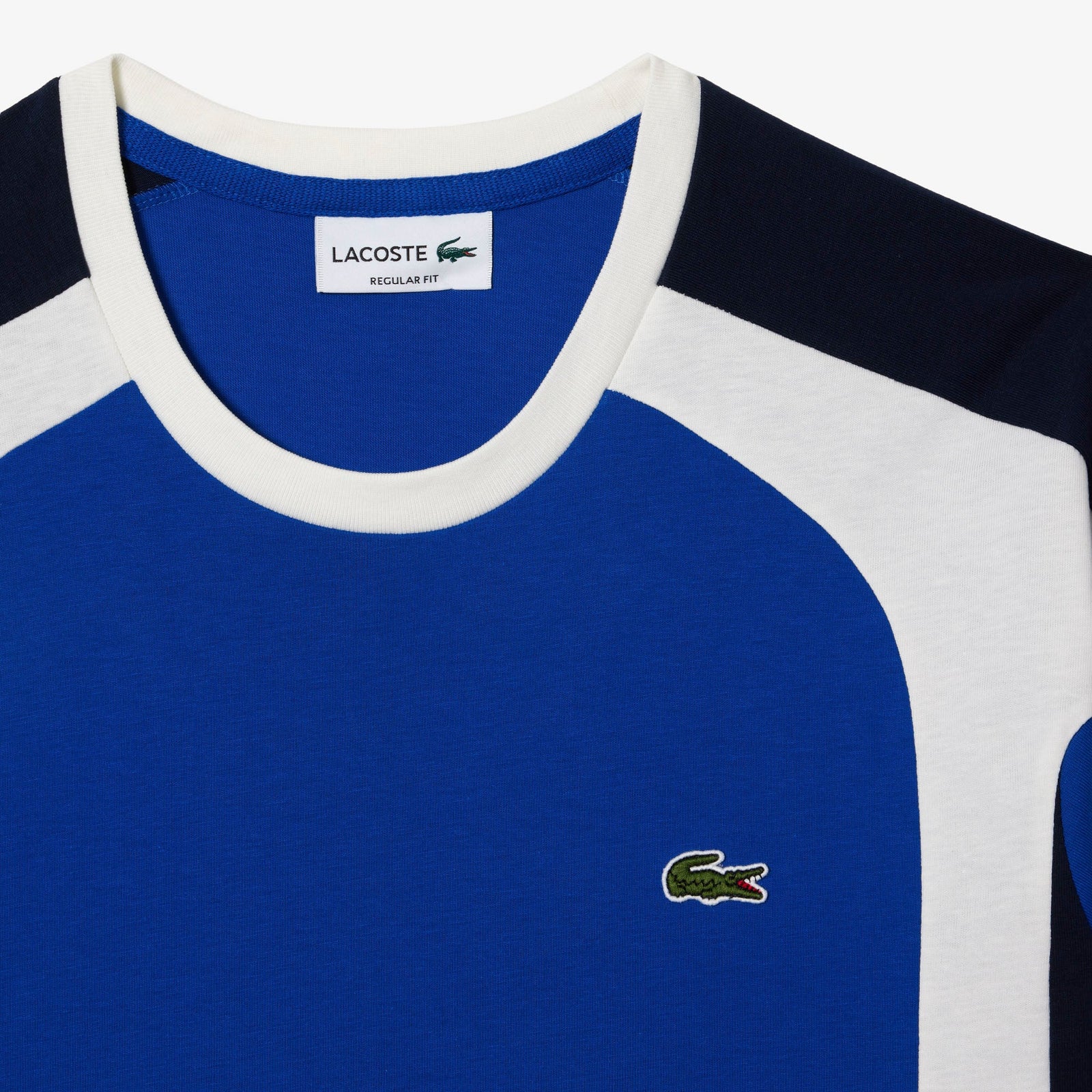 【送料&関税込】Lacoste Jersey With Logo Lacoste (Men's blue ColorBlock Cotton Jersey T-Shirt) – VIP