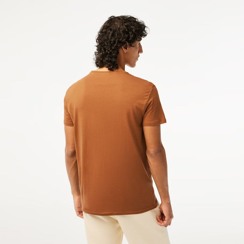Lacoste (Men's Crew Neck Pima Cotton Jersey Light brown T-Shirt)