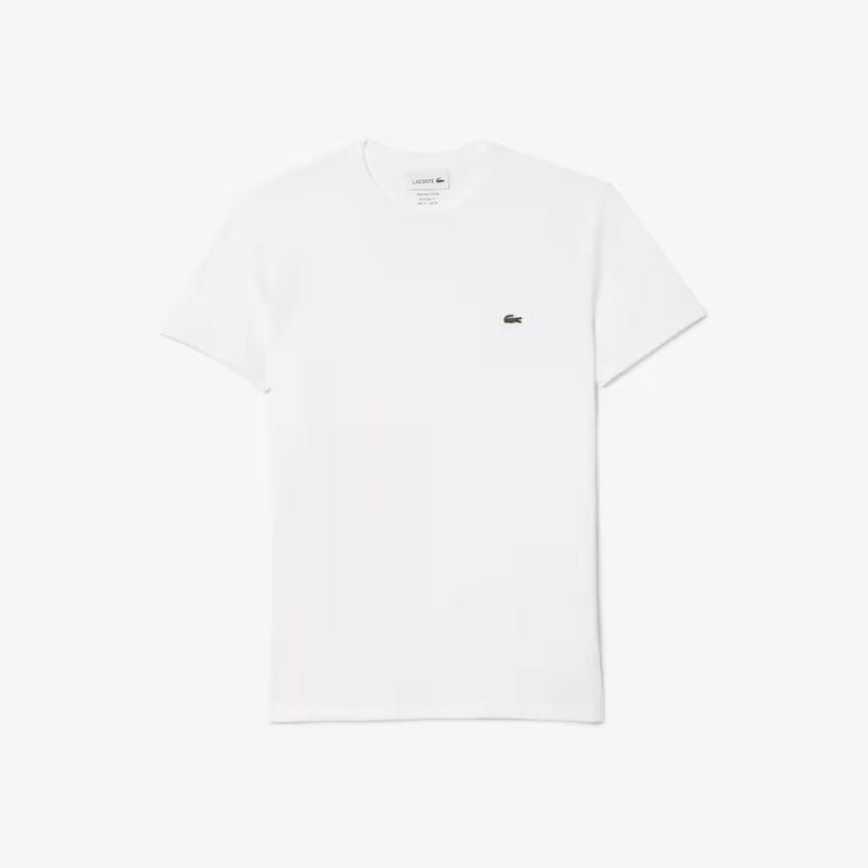 Lacoste (Men's Crew Neck Pima Cotton Jersey White-001 T-Shirt)