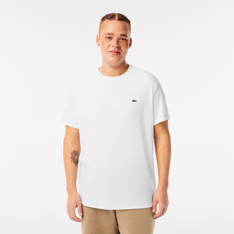 Lacoste (Men's Crew Neck Pima Cotton Jersey White-001 T-Shirt)