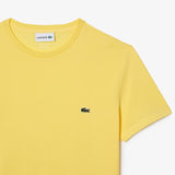 Lacoste (Men's Crew Neck Pima Cotton Jersey Yellow T-Shirt)