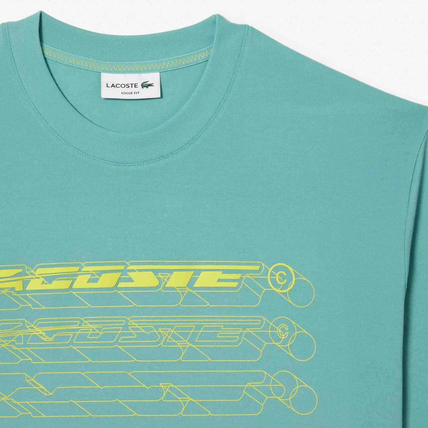 Lacoste (Men's Green loose fit organic cotton t-shirt)