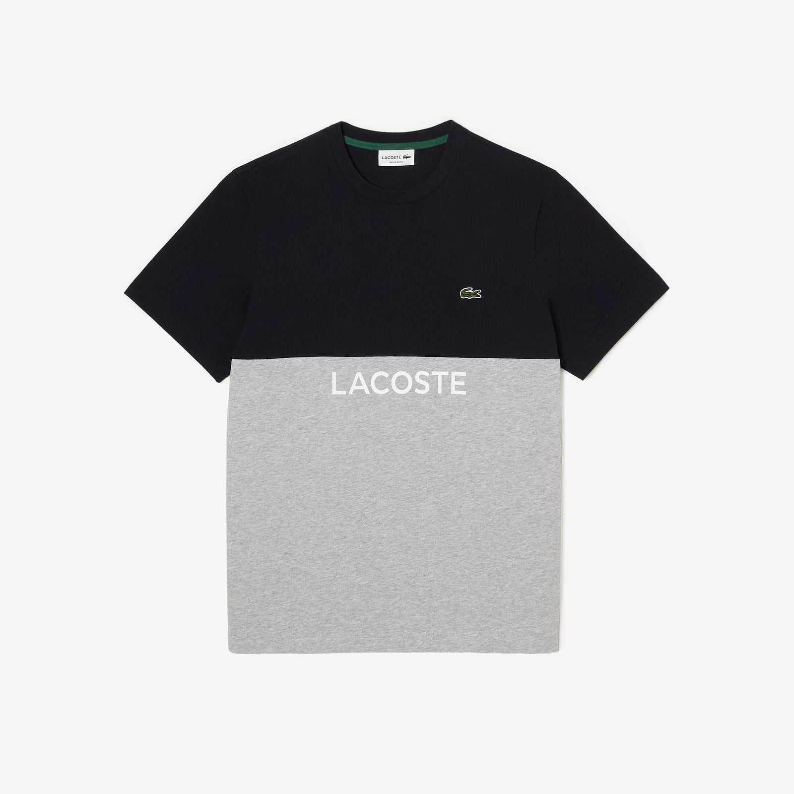 Lacoste (Men's Navy regular fit cotton jersey colorblock t