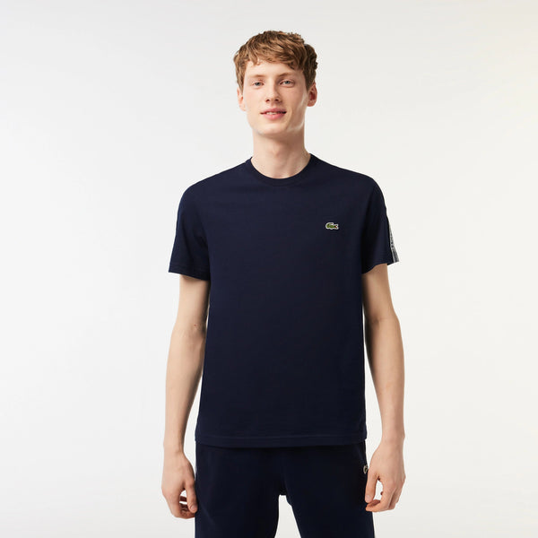 Lacoste (Men's navy regular fit logo stripe t-shirt)