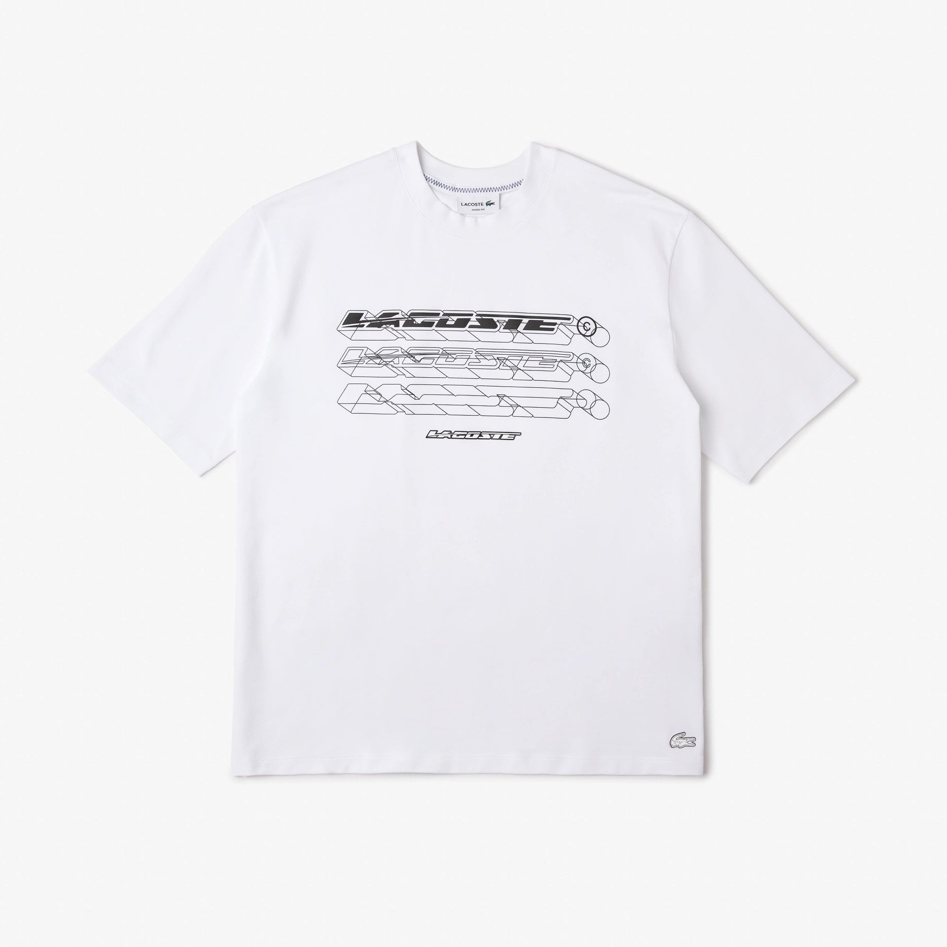 Lacoste (Men's white loose fit organic cotton t-shirt) – VIP Clothing