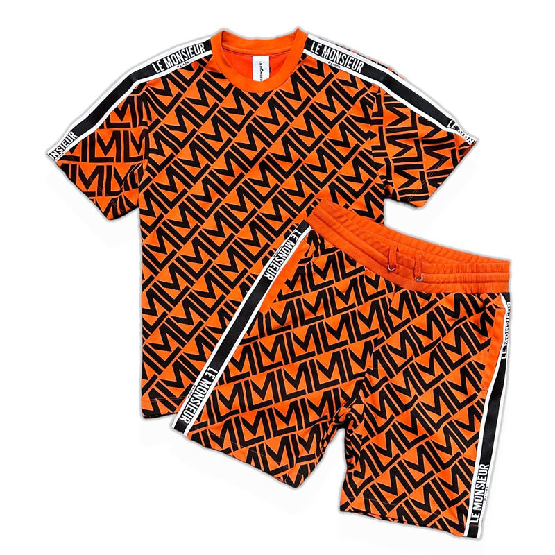 Le Monsieur (Orange Monogram Short Set)