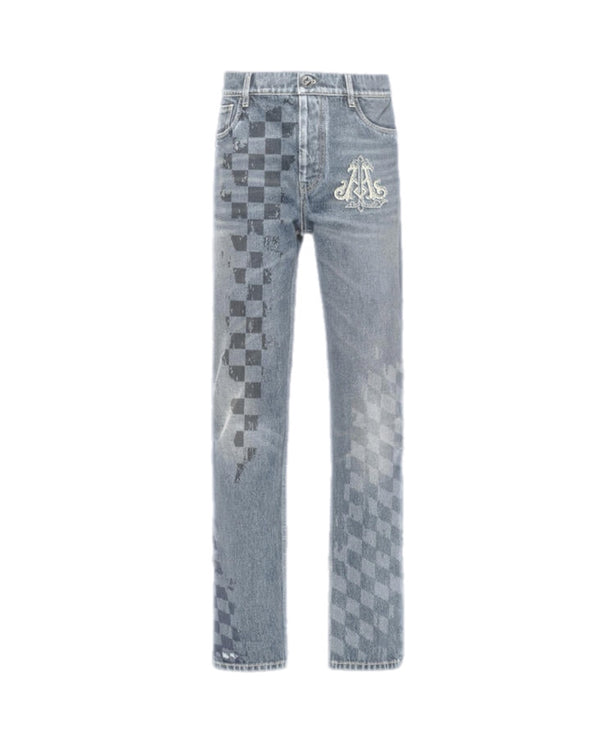 Lifted Anchors (Men's Blue "McENROE" Checkered Denim Jean)