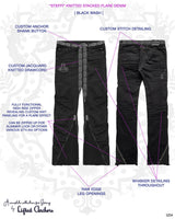 Lifted Anchors (Men's Black/Oak "Steffi" Knitted Stacked Flared Jean)