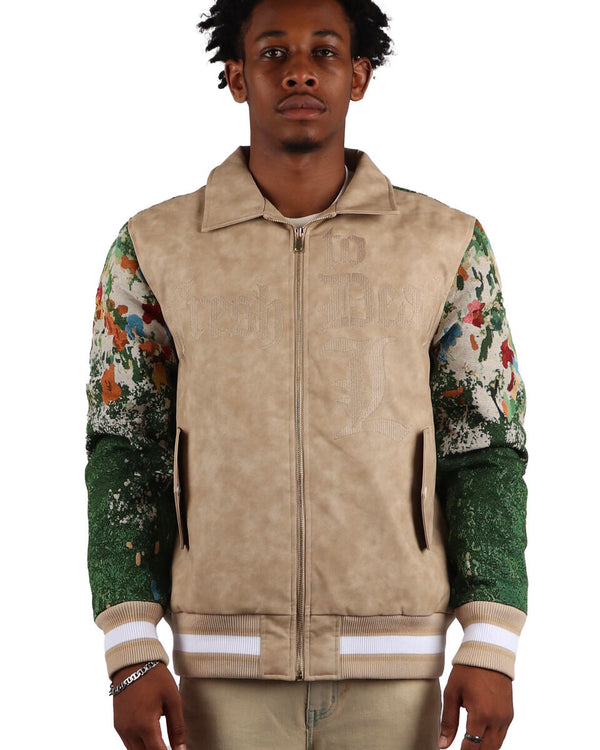 Majestik (Men’s beige heavy tapestry jacket)