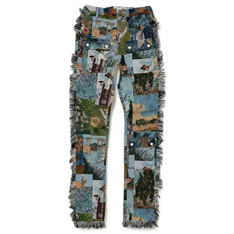 Majestik (Men’s beige tapestry pant)