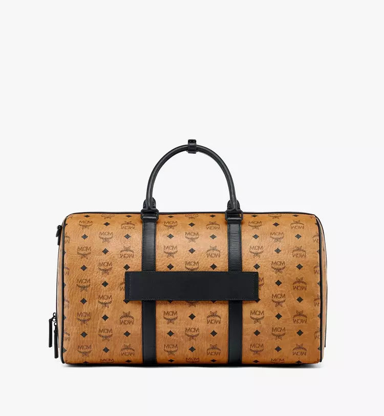 Mcm (Cognac Ottomar Weekender Bag in Visetos)