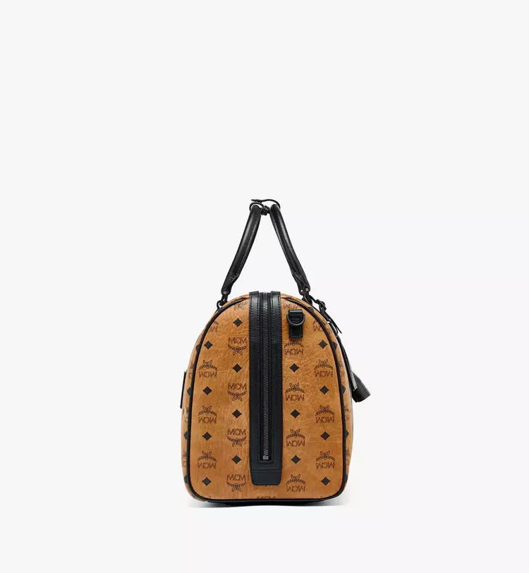 Mcm (Cognac Ottomar Weekender Bag in Visetos)