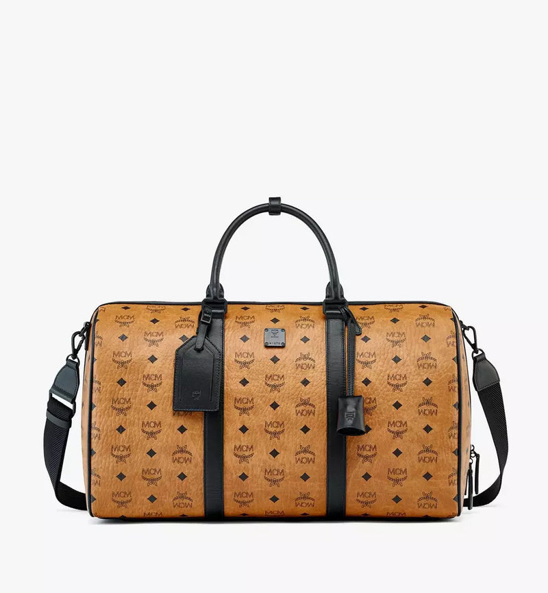 Mcm (Cognac Ottomar Weekender Bag in Visetos)